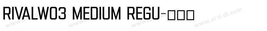 RivalW03 Medium Regu字体转换 RivalW03 Medium Regu字体转换